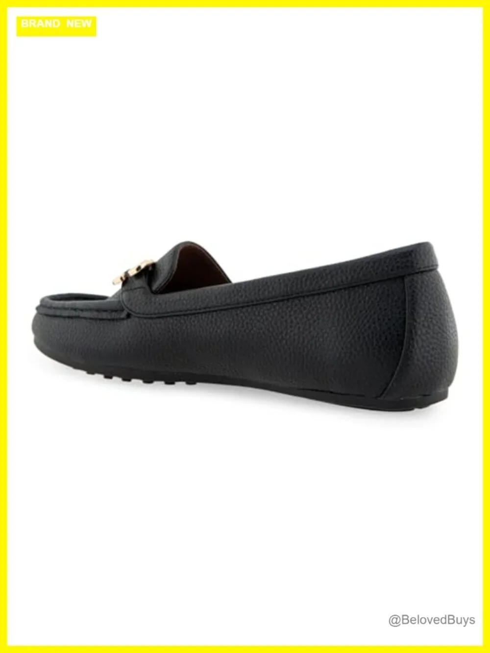 Aerosoles Women's Dallas Almond Toe Slip-On Loafer Faux Leather Flat